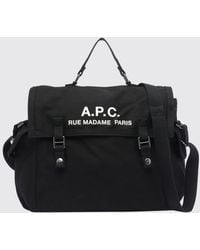 A.P.C. - Récupération Cotton Travel Bag With Printed Logo And Removable Strap - Lyst