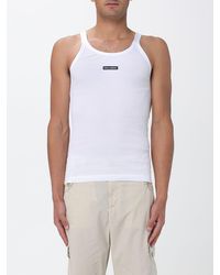 Dolce & Gabbana - Dolce &Amp Gabbana Cotton Tank Top With Logo - Lyst