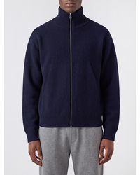 Axel Arigato - Wool Zip-Up Turtleneck Cardigan - Lyst