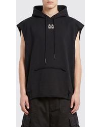 44 Label Group - Sudadera Sin Mangas De Algodón Con Capucha Y Logo Trasero - Lyst