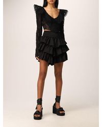 Aniye By Mini Skirt With Flounces - Black