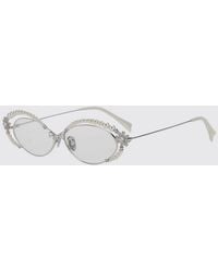YVMIN - Cat-Eye Metal Sunglasses With Crystal And Pearl Embellishments - Lyst