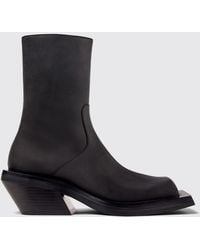 CAMPERLAB - Quetal Leather Western Boots With Square Toe And Flared Heel - Lyst