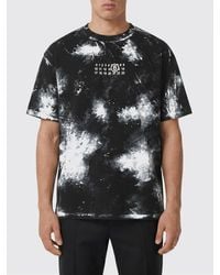 MM6 by Maison Margiela - Abstract Pattern Cotton T-Shirt With Logo - Lyst