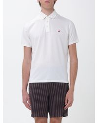Peuterey - Cotton And Silk Blend Polo Shirt - Lyst