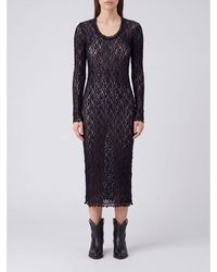 Isabel Marant - Balsane Long-Sleeved Lace Midi Dress - Lyst