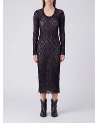 Isabel Marant - Balsane Long-Sleeved Lace Midi Dress - Lyst