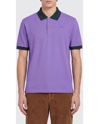 Marni - Cotton Polo Shirt With Contrast Trims And Logo - Lyst