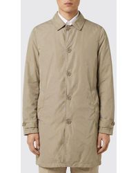 Aspesi - Short Technical Fabric Trench Coat With Back Vent - Lyst