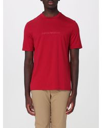 Emporio Armani - Basic Cotton T-Shirt With Eagle - Lyst