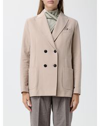 Circolo 1901 - Double-Breasted Stretch Cotton Blazer With Patch Pockets - Lyst