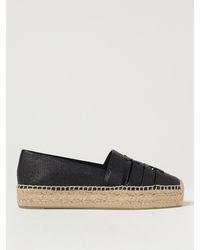 Tory Burch - Grained Leather Espadrilles - Lyst