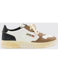 Autry - Medalist Low Super Vintage Calfskin Sneakers With Worn Effect - Lyst