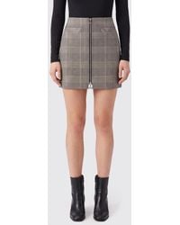 Patrizia Pepe - High-Waisted Prince Of Wales Check Pencil Mini Skirt - Lyst