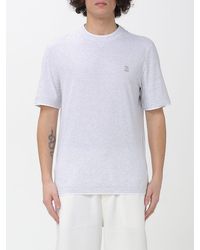 Brunello Cucinelli - Cotton T-Shirt With Logo - Lyst