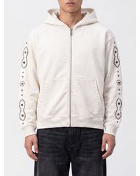 HTC - Zip-Up Cotton Hoodie With Stud Embellishments - Lyst