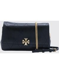 Tory Burch - Charlie Quilted Leather Mini Crossbody Bag With Double T Logo - Lyst