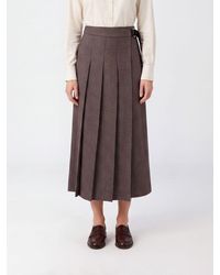 P.A.R.O.S.H. - P.A.R.O.S.H. Riley Prince Of Wales Check Pleated Midi Wrap Skirt - Lyst