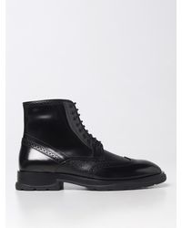 McQueen - Strukturierte Schnürstiefel - Lyst