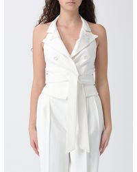 Elisabetta Franchi - Double Breasted Viscose Vest - Lyst