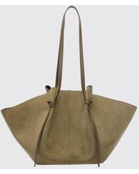 Yuzefi - Large Mochi Suede Calfskin Leather Shoulder Bag - Lyst