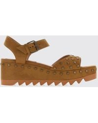 Stella McCartney - Studded Eco Alter Mat Wedge Sandals With Ankle Strap - Lyst