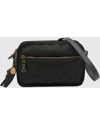 Liu Jo - Suede-Effect Faux Leather Crossbody Bag With Tone-On-Tone Logo - Lyst