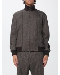 DSquared² - Cazadora Bomber De Mezcla De Lana Con Motivo De Chevrón Y Cuello Alto - Lyst