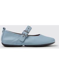 Camper - Right Nina Calfskin Mary Jane Flats With Adjustable Strap - Lyst