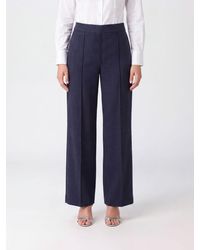 Semicouture - High-Waisted Wide-Leg Trousers - Lyst