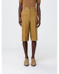 Pinko - Linen Blend Chino Shorts - Lyst