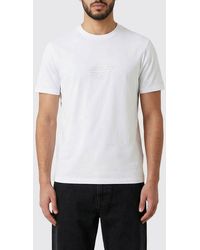 Emporio Armani - Basic Cotton T-Shirt With Eagle - Lyst