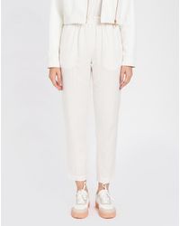 Twinset - Linen Blend Slim Fit Trousers - Lyst