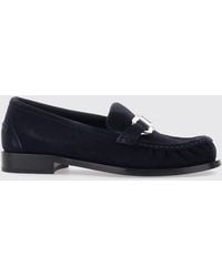 Ferragamo - Gancini Suede Loafers With Metal Horsebit And Round Toe - Lyst