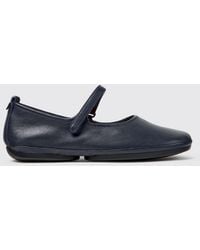 Camper - Right Nina Calfskin Leather Mary Jane Flats With Hook-And-Loop Closure - Lyst