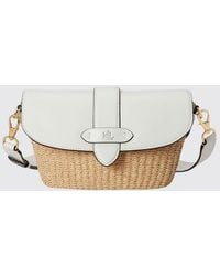 Ralph Lauren - Raffia And Leather Lynden Bag - Lyst
