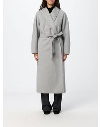 Max Mara - Long Belted Pure Wool Robe Coat - Lyst