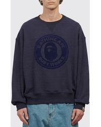 A Bathing Ape - Cotton Crewneck Sweatshirt - Lyst
