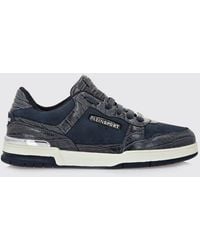 Philipp Plein - Suede And Crocodile Print Leather Sneakers - Lyst