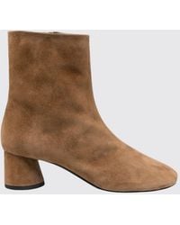 Proenza Schouler - Suede Ankle Boots With A Medium Cylindrical Heel - Lyst