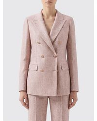 Tagliatore - Cotton Double-Breasted Blazer - Lyst