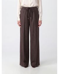 Max Mara - High-Waisted Shetland Wool Wide-Leg Palazzo Trousers - Lyst