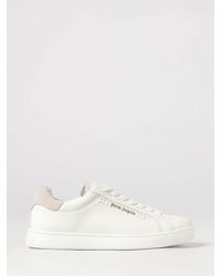 Palm Angels - Bicolor Low-Top Leather Sneakers With Printed Logo - Lyst