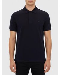 Emporio Armani - Cotton Jersey Polo Shirt - Lyst