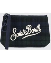 MC2 Saint Barth - Aline Tartan Wool-Blend Mini Handbag With Logo - Lyst