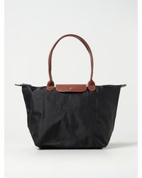 Longchamp - Le Pliage Original L Recycled Nylon And Leather Bag - Lyst