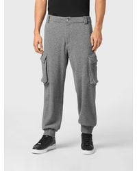Philipp Plein - Jersey Cargo Trousers With Side Pockets And Elasticated Cuffs - Lyst