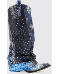 R13 - Trompe-L'Œil Print Leather Boots - Lyst