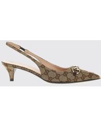 Gucci - Gg Jacquard Monogram Canvas Slingback - Lyst