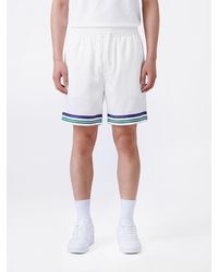 CASABLANCA - Monogram Silk Shorts With Drawstring Waist - Lyst